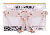 Peaches 'N Creame Pearl Garters - Peach